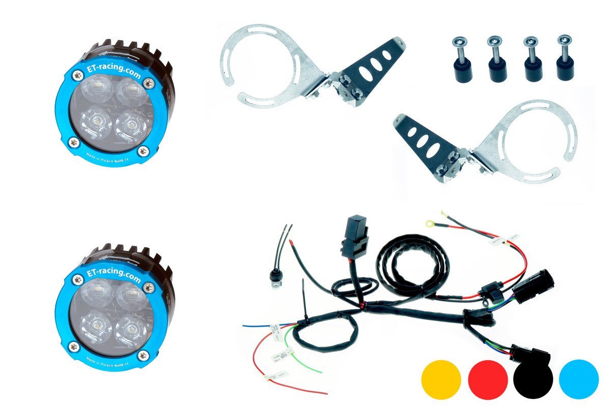 Set 2x Led Lamp Dual.4 with mount for KTM 1190 / 1190 R + harness